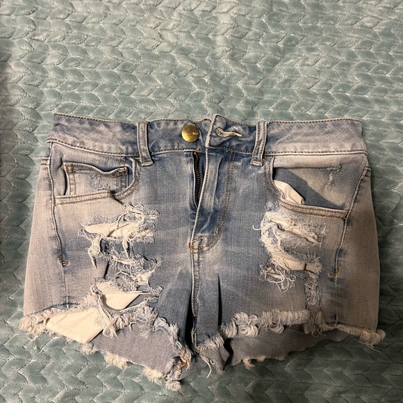 high waisted jean shorts - Picture 3 of 3